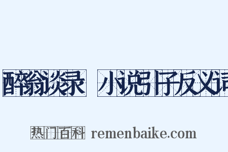 醉翁谈录·小说引子反义词是什么意思的图片